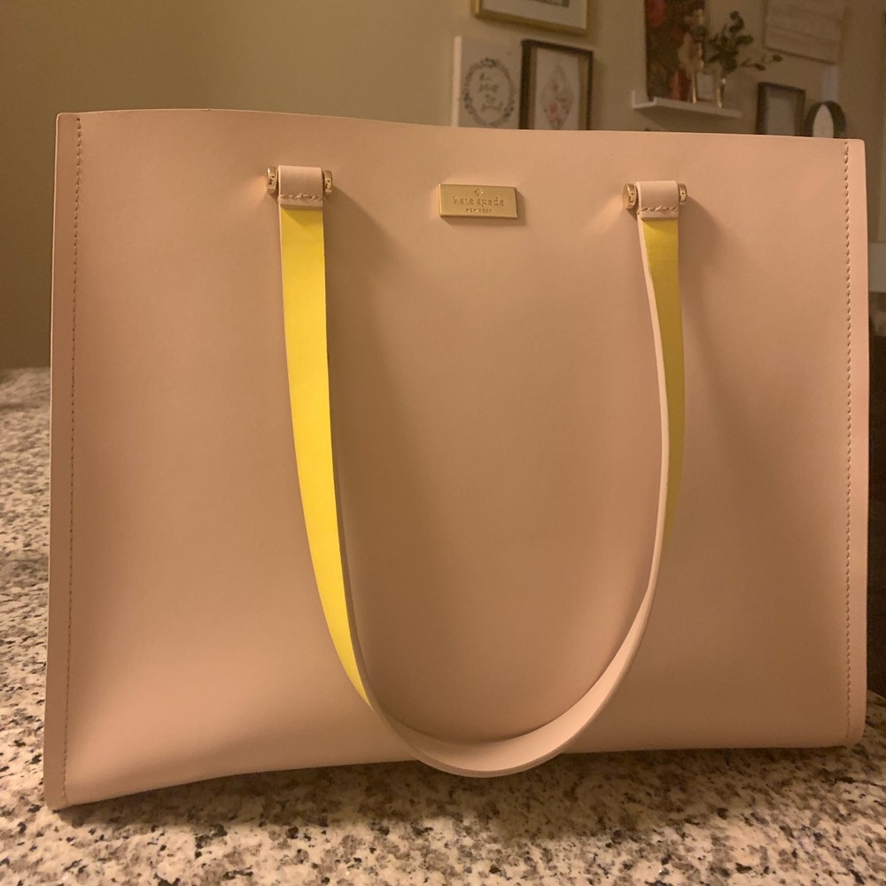 Kate Spade Tan and Yellow Shoulder Bag